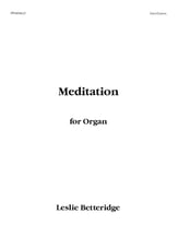 Meditation Organ sheet music cover